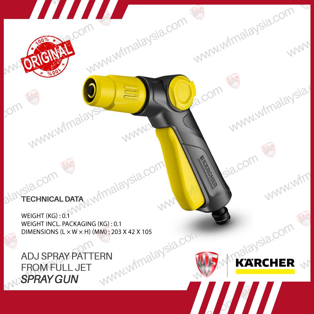 Karcher Spray Gun ( ADJ Spray Pattern From Full Jet) Gardening Spray Gun